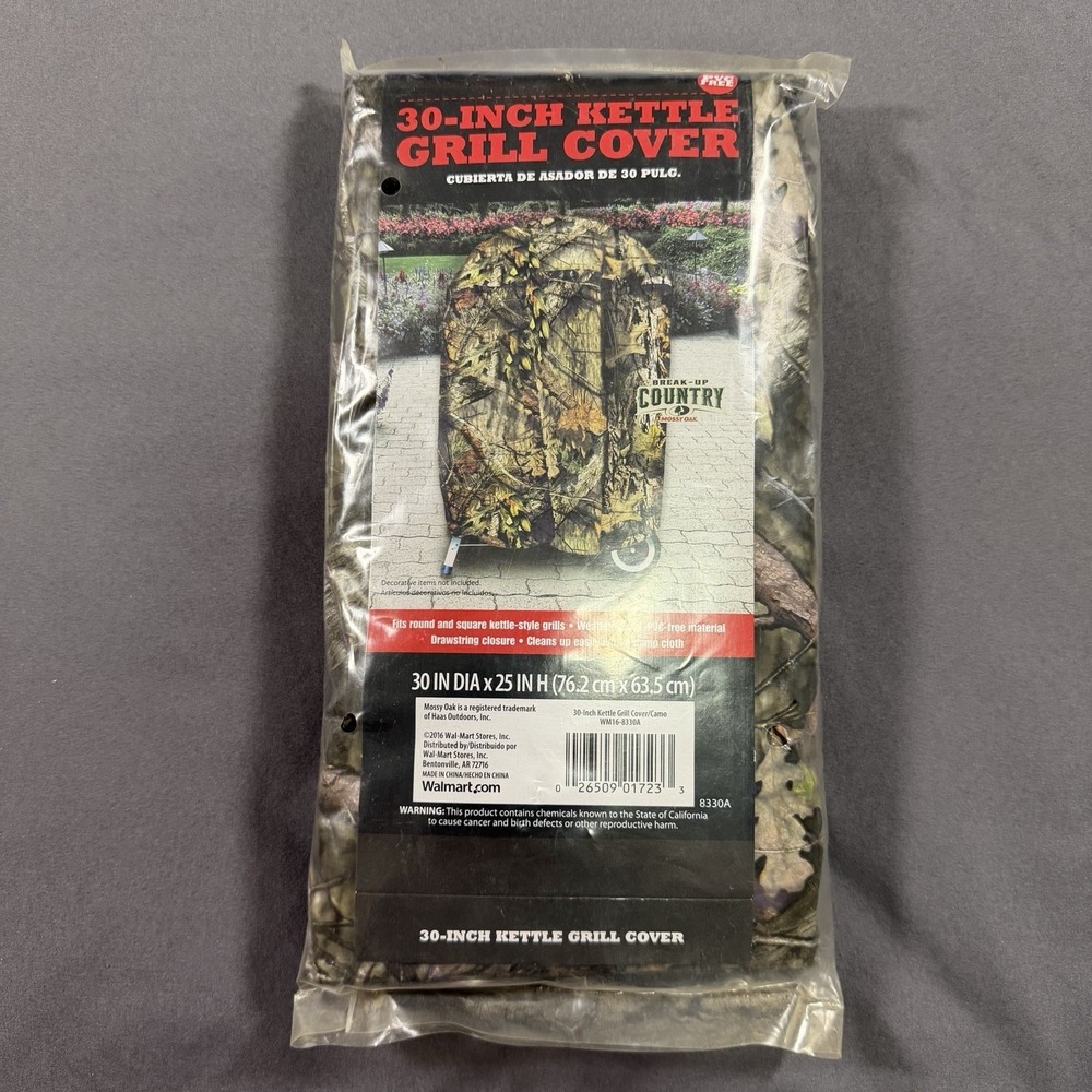 NEW! MOSSY OAK BREAK UP COUNTRY 30-INCH KETTLE GRILL COVER NWT CAMOFLAUGE‎